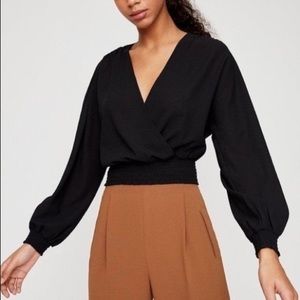 ARITZIA Wilfred Reign Blouse in Black